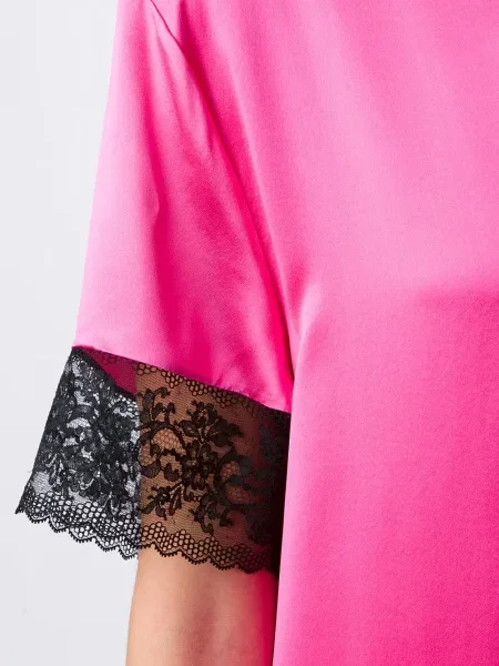 Rochie tip cămașă Givenchy din dantelă de costum roz