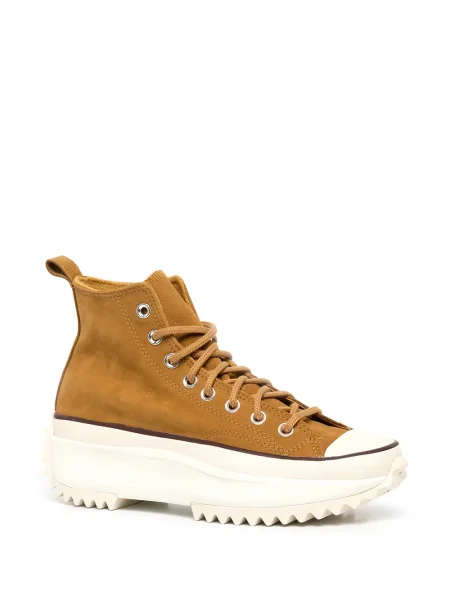Sneakerși Converse din piele de căprioară chunky maro