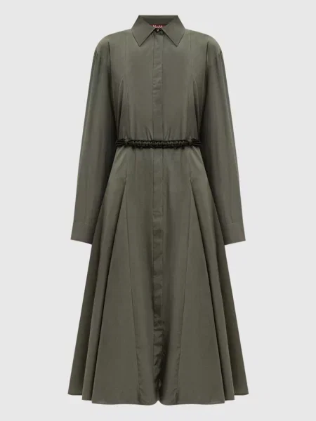Платье-рубашка Max Mara зеленое