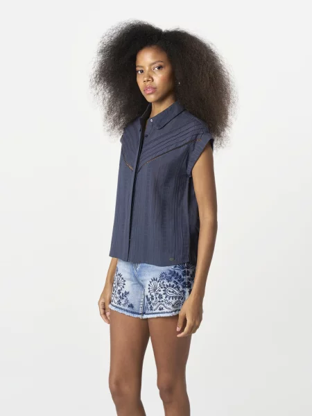 KOROSHI Bluză marin albastru