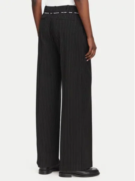 Karl Lagerfeld Jeans hlače za žene s viskozom crna