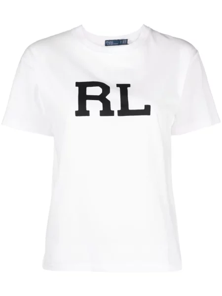 Pletena majica Polo Ralph Lauren s vezom s V-izrezom smeđa