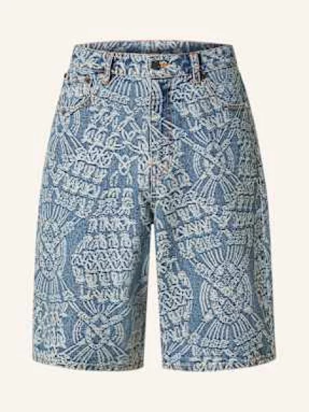 Daily Paper Džínové Šortky Relaxed Fit mid blue modré