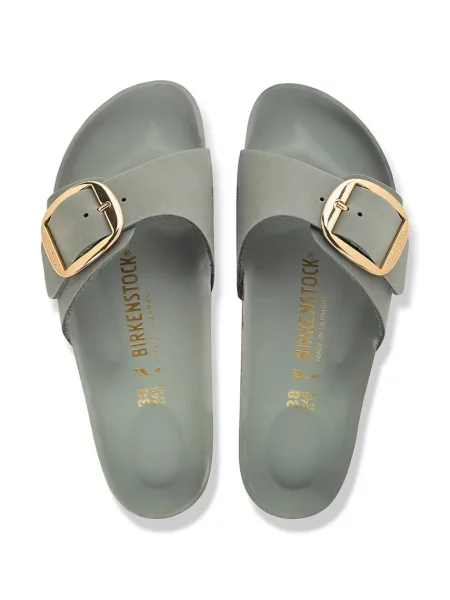 Birkenstock шльопанці шкіряні Madrid Big Buckle Oiled Leather