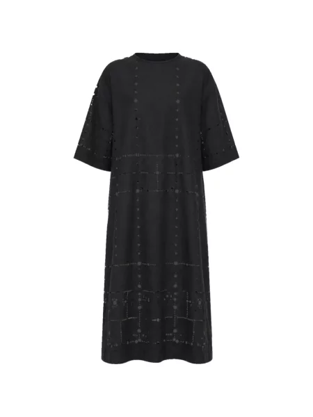Rochie midi Antipast cu broderie negru
