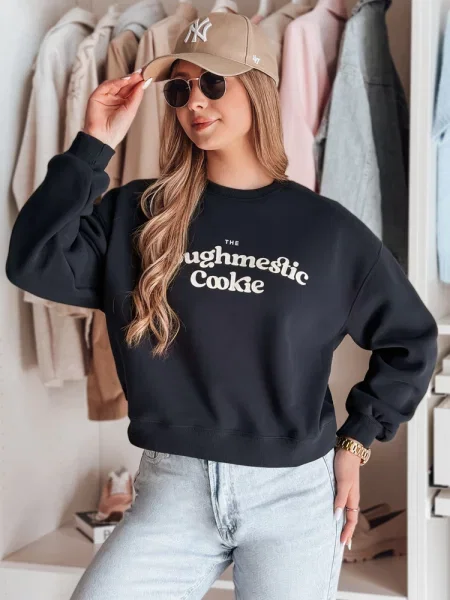 Bluza oversize z nadrukiem COOKIES Dstreet granatowa