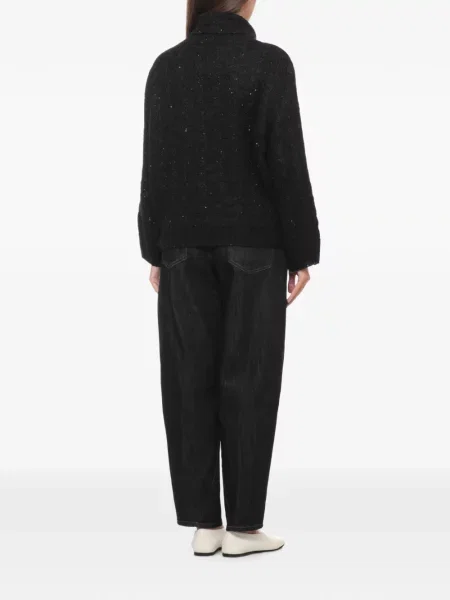 Sweter Panicale z cekinami czarny