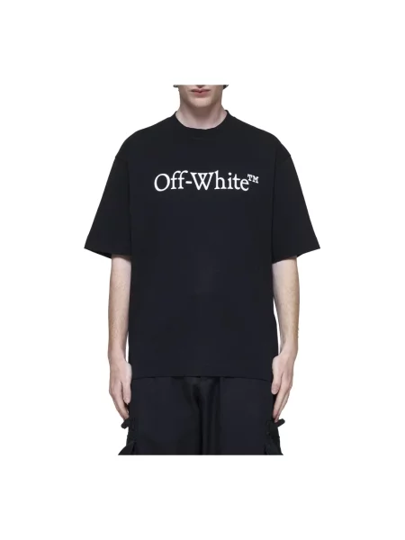 T-shirt Off-White Big Bookish Skate S/S Tee Black White S biała