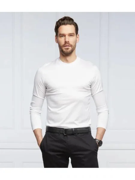 Tricou mânecă lungă Emporio Armani alb