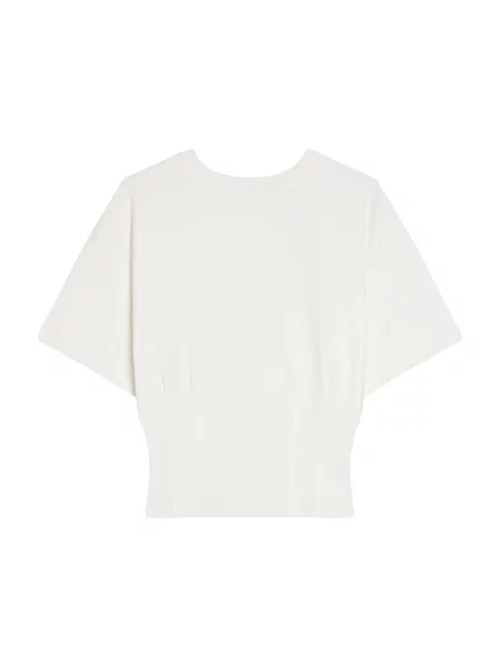 Bershka Majica Efecto Corse off-bela bela