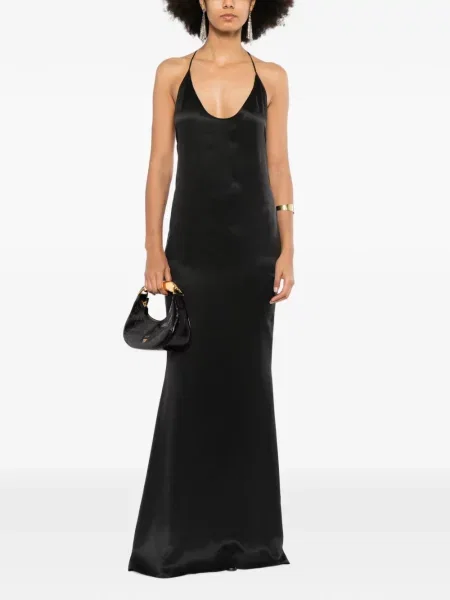 Rochie de seară Tom Ford de mătase negru