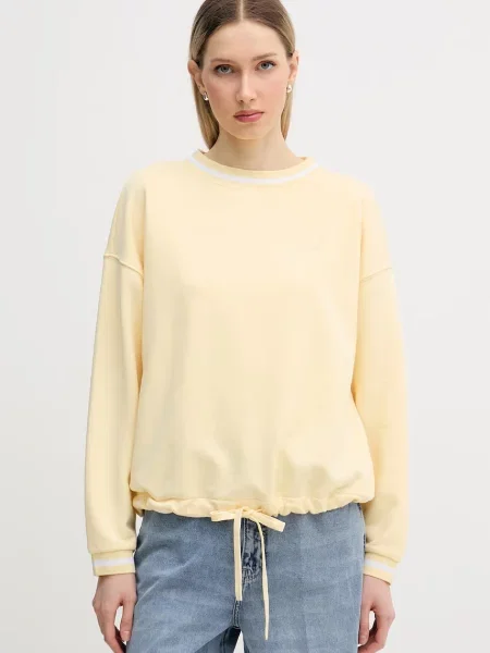 Marc Aurel bluza oversize z bawełną żółta
