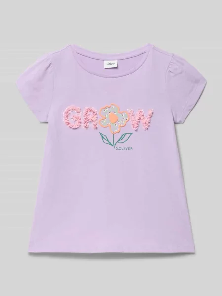 T-shirt o pudełkowym kroju a z czystej bawełny S.oliver Red Label