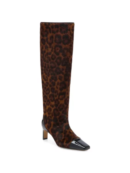 Cizme Ulla Johnson cu imagine cu model leopard maro