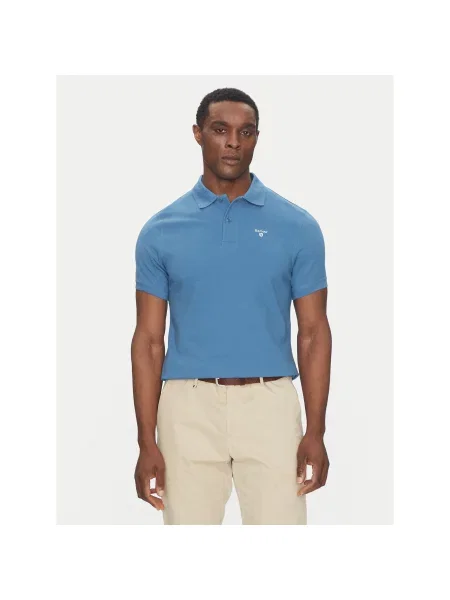 Barbour Поло Original Sports Голубий Tailored Fit