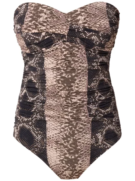 Costum de baie Amir Slama fără mâneci maro