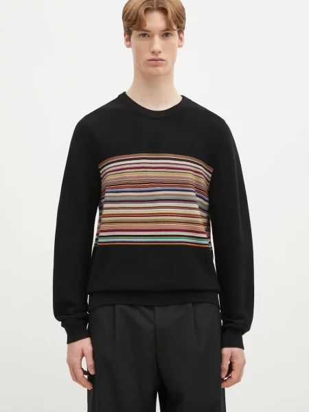 Sweter Paul Smith wełniany czarny