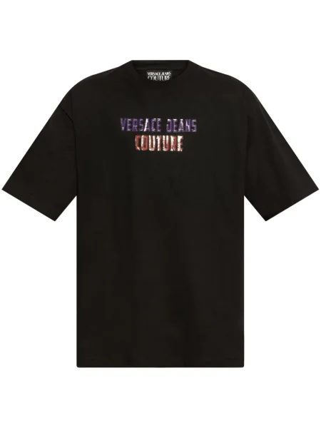 Tricou Versace Jeans Couture cu imagine negru