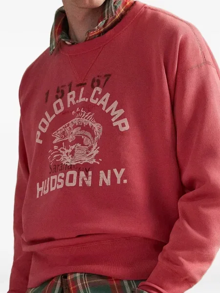 Kołnierzykowy polo Polo Ralph Lauren z frędzli w paski czerwone