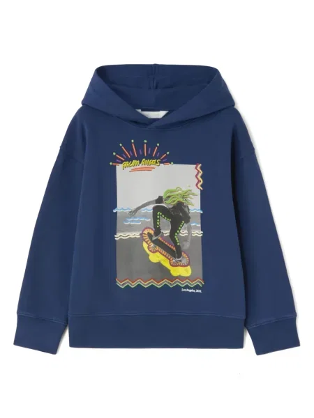 Bluza z kapturem dziecięca Palm Angels niebieska