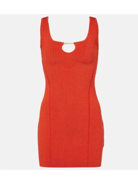 Halat Jacquemus tricotate portocaliu