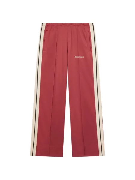 Pantaloni Palm Angels clasici alergare cu autograf roșu