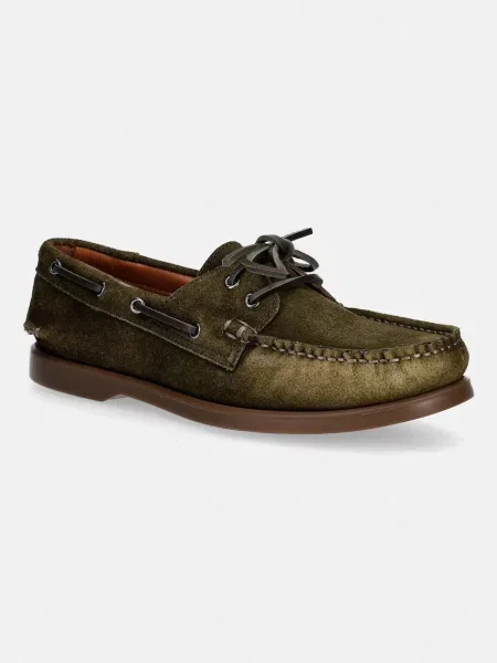 Vagabond Shoemakers mocasini pentru bărbați din piele întoarsă LOUI M verde