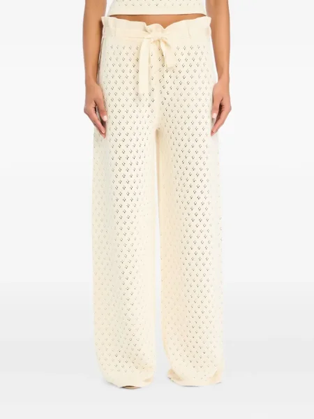 Pantaloni Ser.o.ya tricotate galben