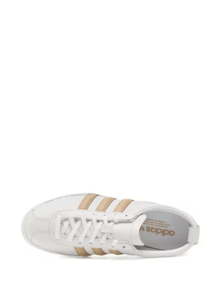 Tricou Adidas cu dungi cu imagine alb