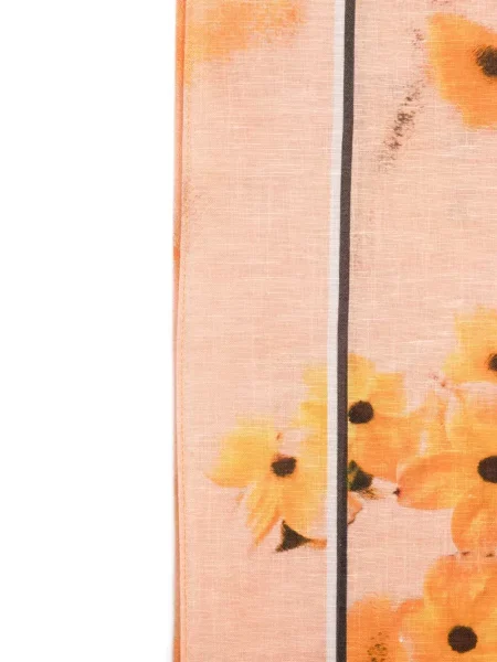 Gėlėtas raštuotas šalikas Marc O'polo oranžinė