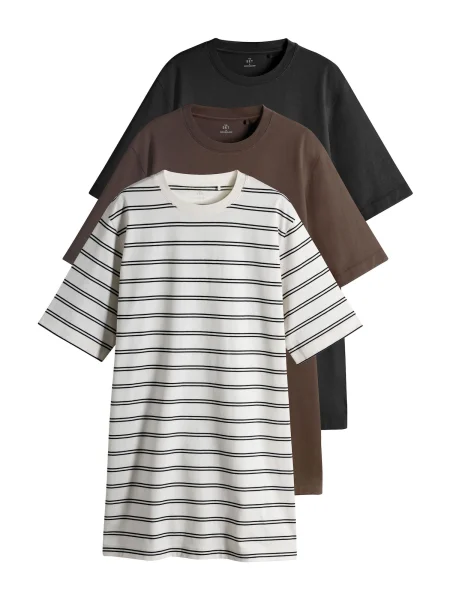 The Set Rochie maro închis / negru alb