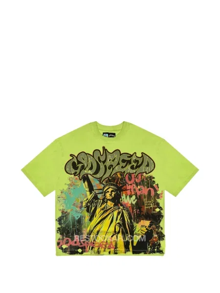 Tricou Godspeed cu imagine verde