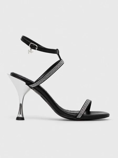 Кожени сандали Karl Lagerfeld PANACHE HI черно