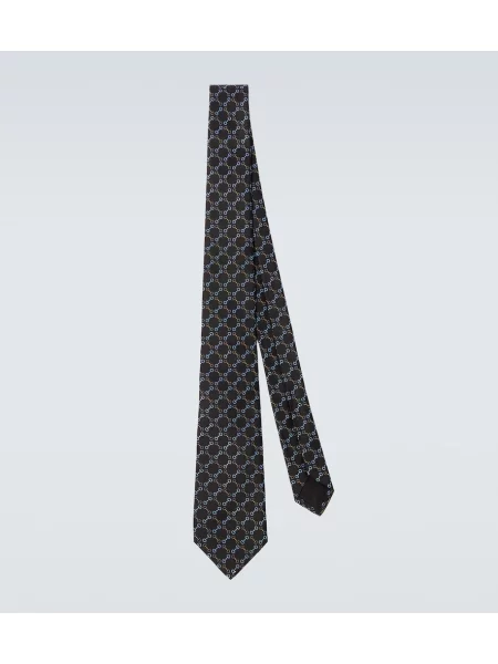 Cravată Gucci de mătase negru
