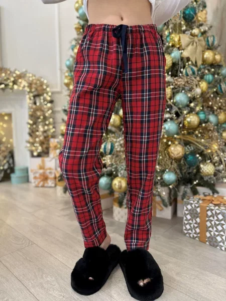 Cosy Штани для дому Червоний/синій Бавовна/поліестер червоні