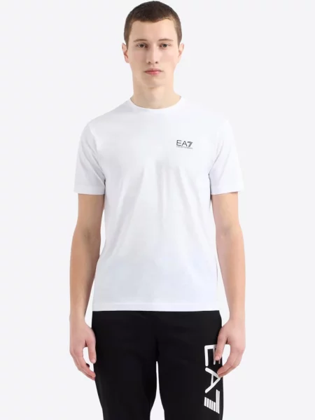 Emporio Armani Tričko čierna / šedobiela biela