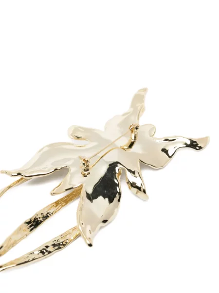 Brosa Patrizia Pepe cu model floral auriu