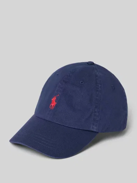 Czapka z wyhaftowanym logo Polo Ralph Lauren granatowa
