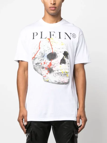 Koszulka Philipp Plein z nadrukiem biała
