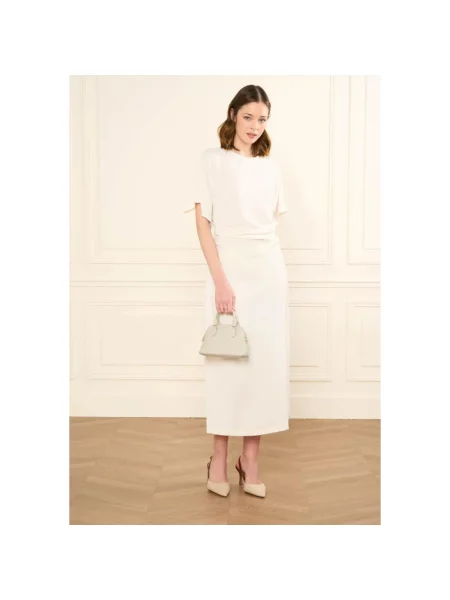 Torebka Lancaster skórzana biała