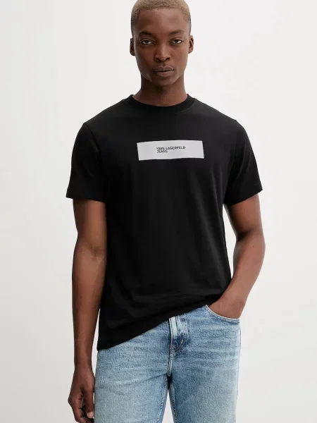Тениска Karl Lagerfeld Jeans с принт черно