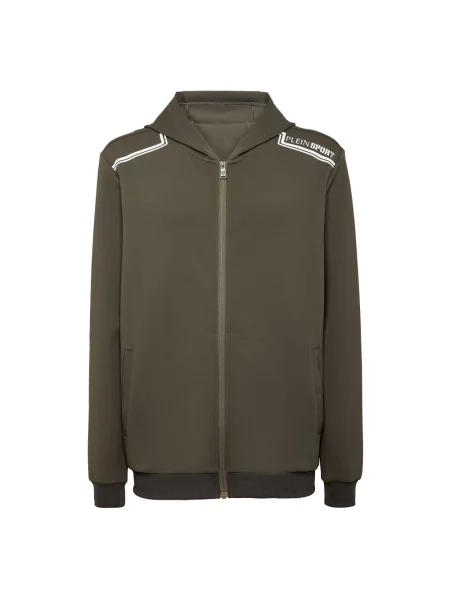 Bluza z kapturem Plein Sport z kapturem zielona