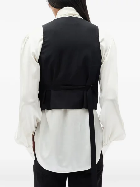 Кадифен елек Ann Demeulemeester с пейсли десен черно