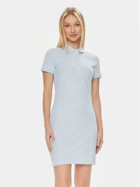 Lacoste obleka z bombažem modra