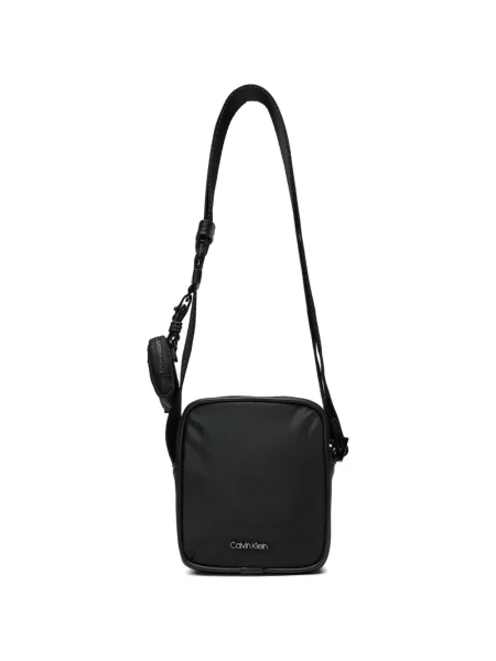 Crossbody torba Calvin Klein s autogramom crna