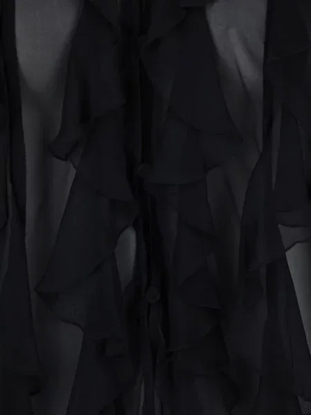 Bluzka Momoni z falbankami czarna