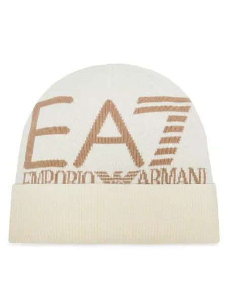Emporio Armani Mountain Visibility Beanie vanília jég / tigrisszem téli sapka. Méret: M fehér
