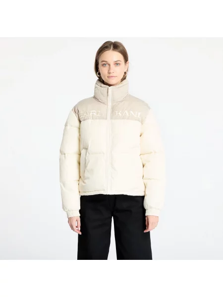 Μπουφάν Karl Kani Retro Essential Puffer Jacket Off White/ Sand XL λευκό