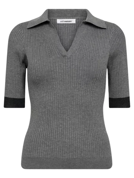 Co'couture Pulover Bonny gri negru