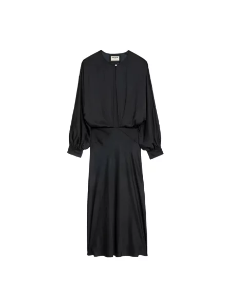 Satynowa sukienka Zadig & Voltaire czarna